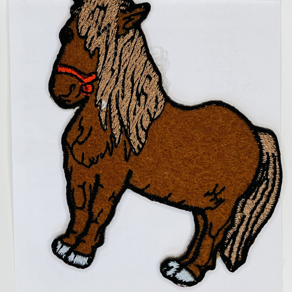 Iron on Patch “Heste" brun