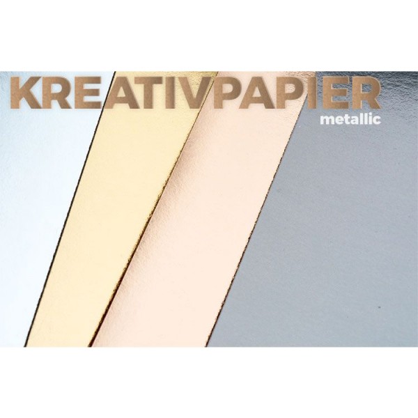 Kreativ papir kollektion "Metallic" – til dekoration og tasker – Stof Rømø